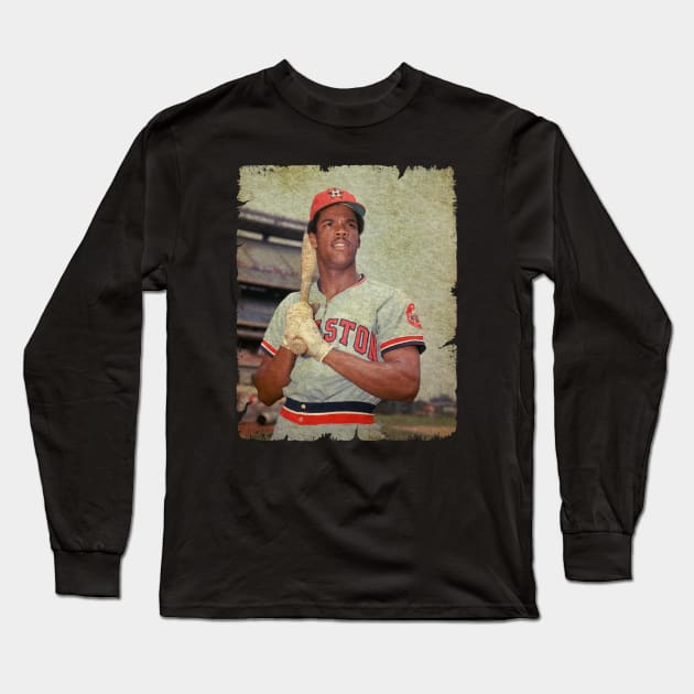 Cesar Cedeno in Houston Astros Long Sleeve T-Shirt by anjaytenan